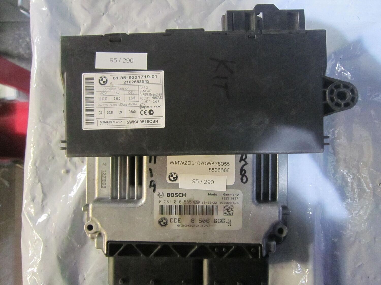 95-290 Kit Motore Mini 0 281 016 585 0281016585 8506666 DDE 8 506 666 5WK4 9515CBR 9221719-01  CAS 3 MINI DIESEL COUNTRYMAN