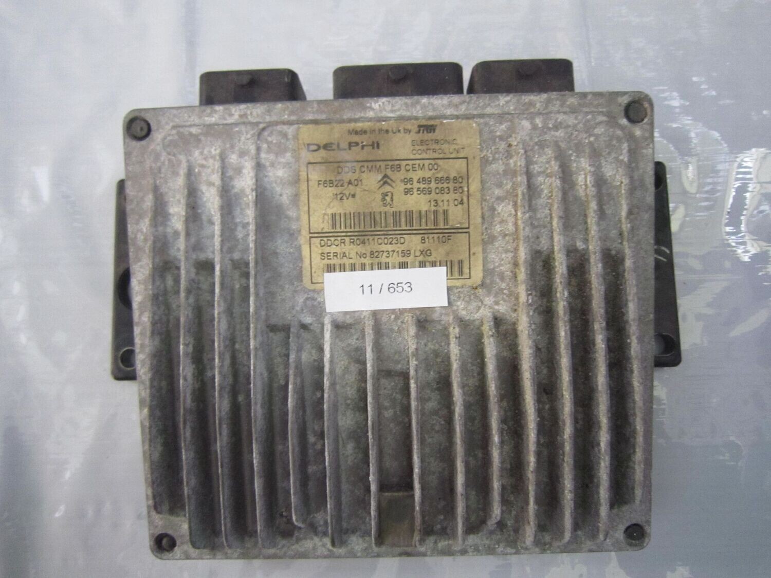 11-653 Centralina Motore Delphi R0411C023D   9648966680 9656908380   CITROEN Diesel C 3