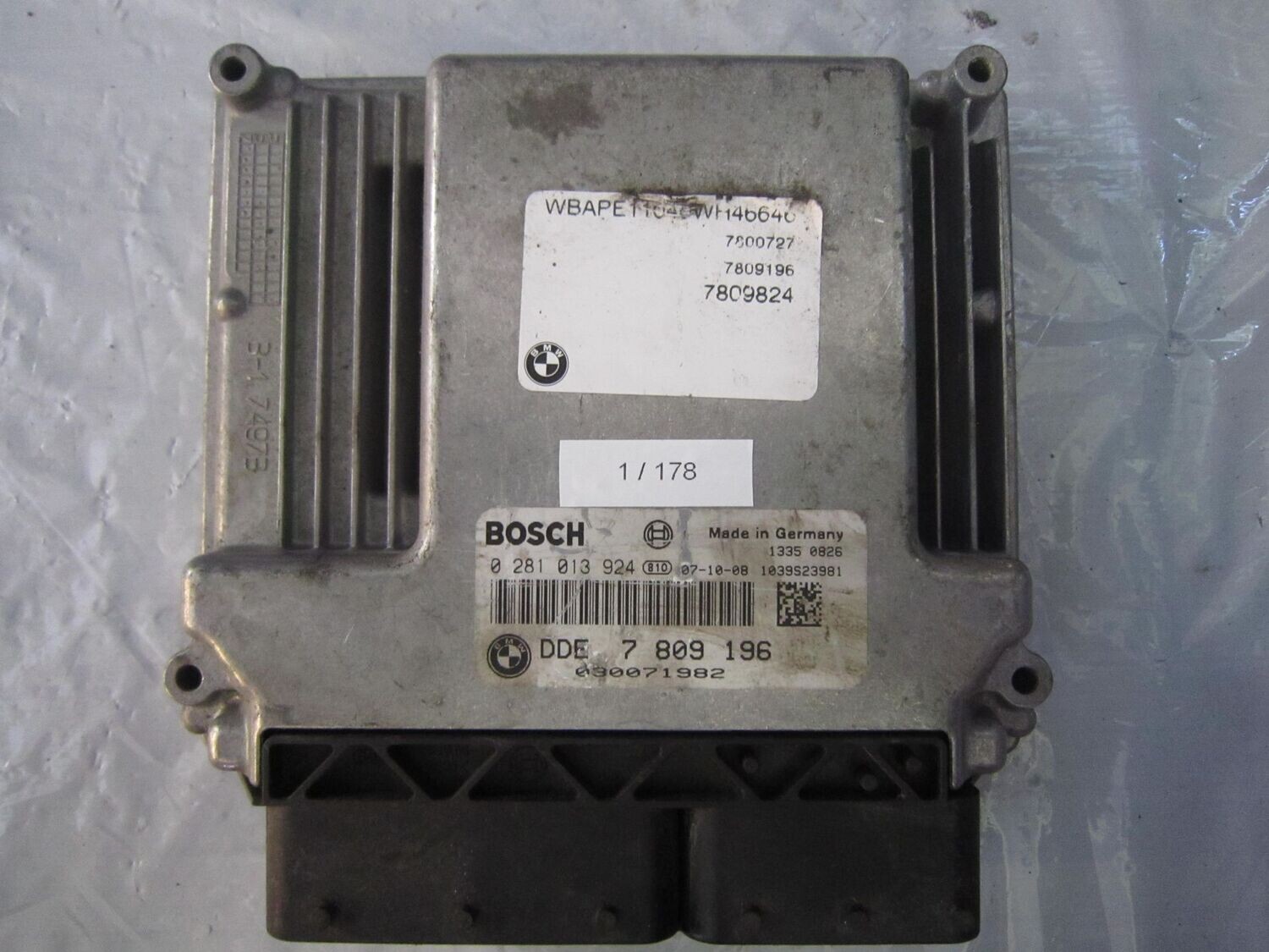 1-178 Centralina Motore Bosch 0 281 013 924 0281013924 7 809 196 1039S23981   BMW Diesel SERIE X