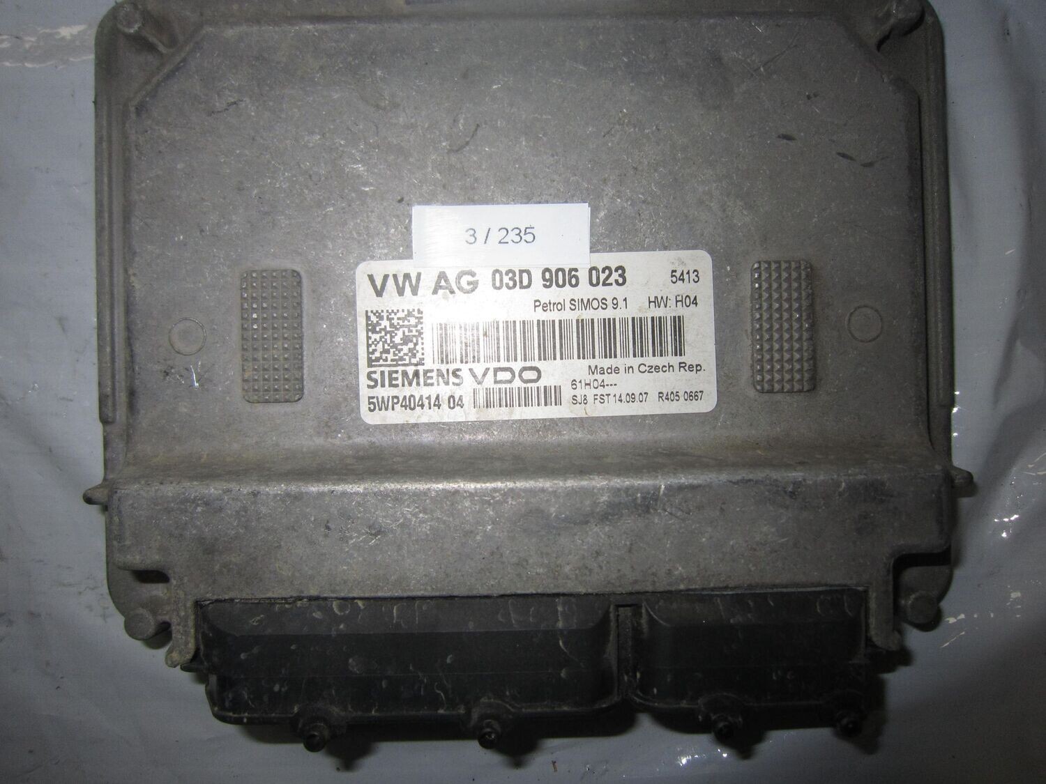 3-235 Centralina Motore Siemens 5WP40414 04 5WP4041404 03D 906 023 SIMOS 9.1 HW H04  VOLKSWAGEN BENZINA VARIE