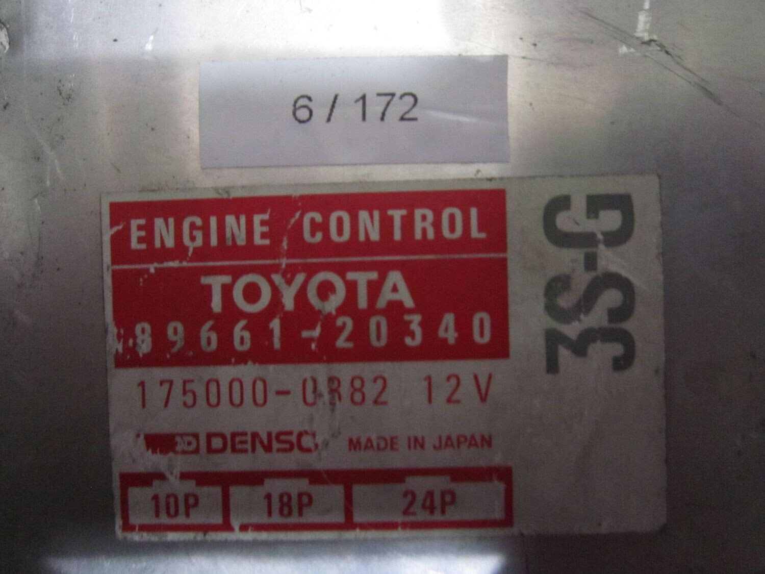 6-172 Centralina Motore Denso 89661-20340 8966120340 175000-0882 3S-G   TOYOTA Benzina VARIE