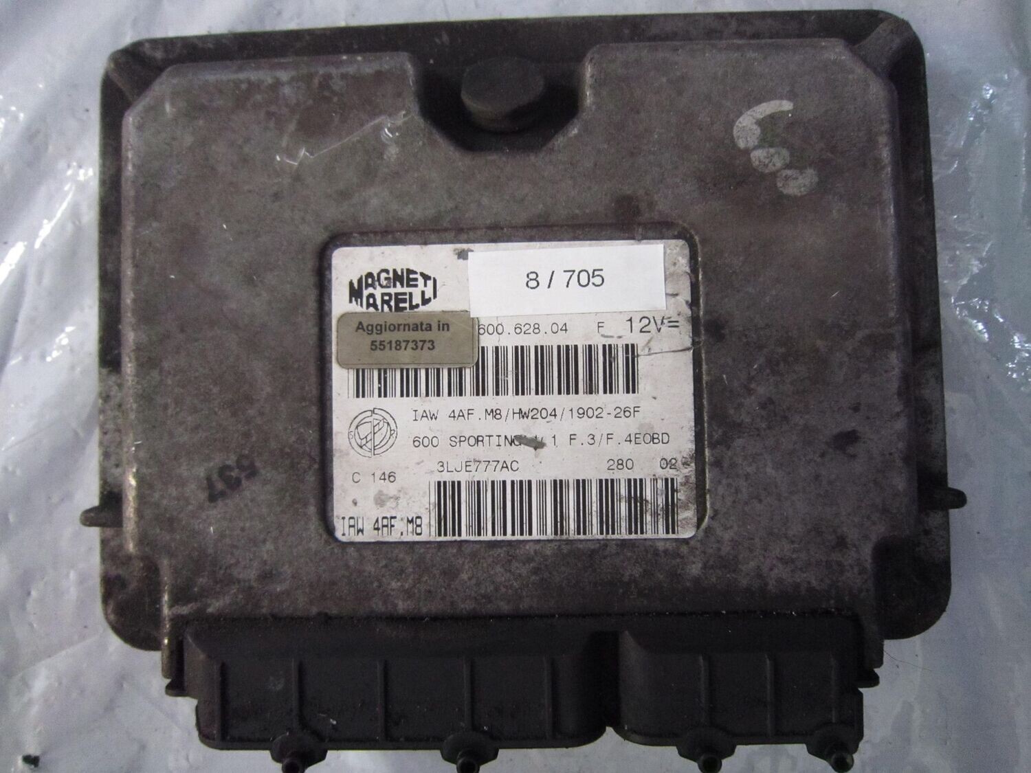 8-705 Centralina Motore Magneti Marelli IAW 4AF.M8 IAW4AF.M8 61600.628.04 55187373   FIAT BENZINA 600
