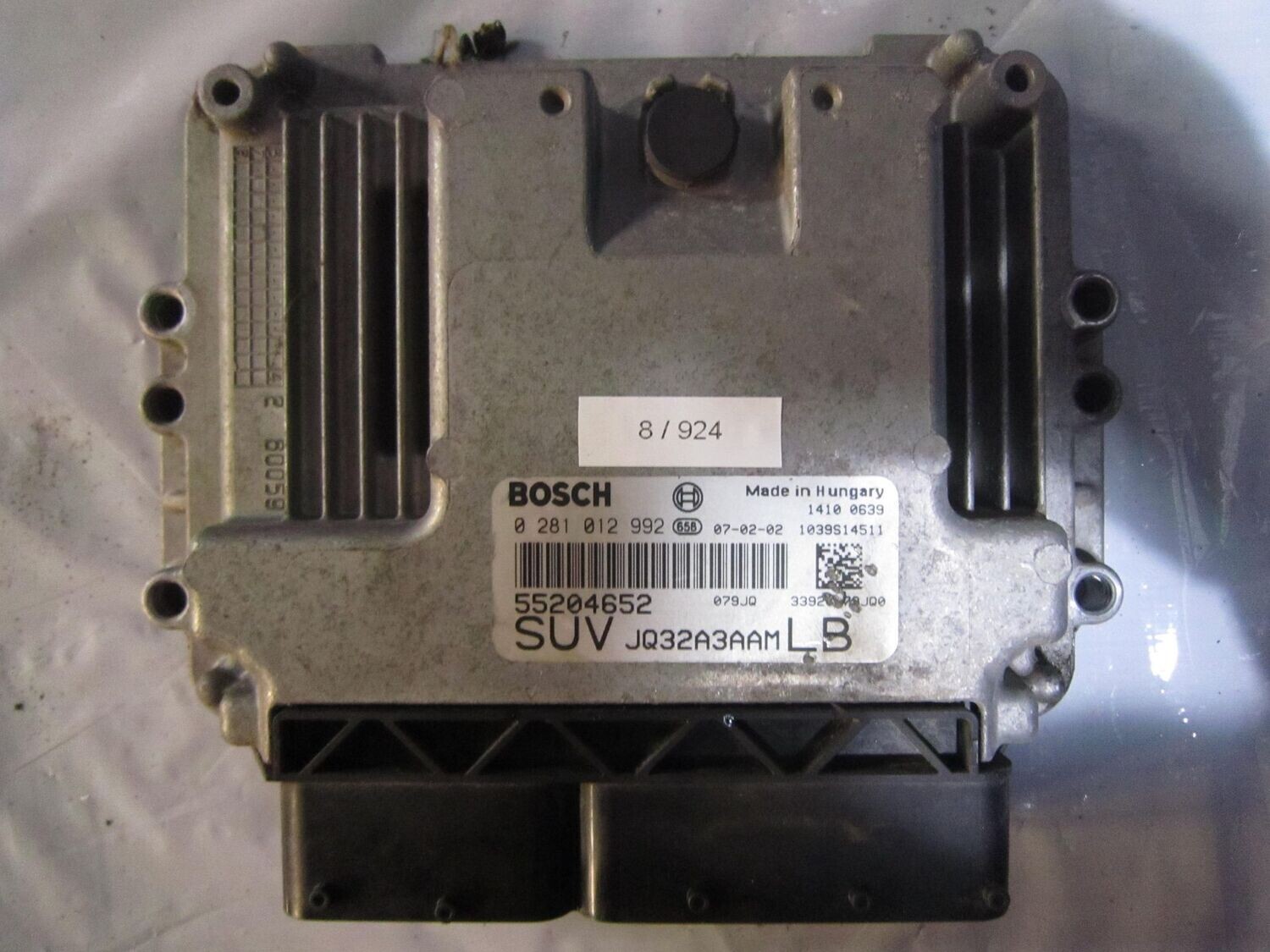 8-924 Centralina Motore Bosch 0 281 012 992 0281012992 55204652 1039S14511   ALFA ROMEO / FIAT / LANCIA DIESEL VARIE
