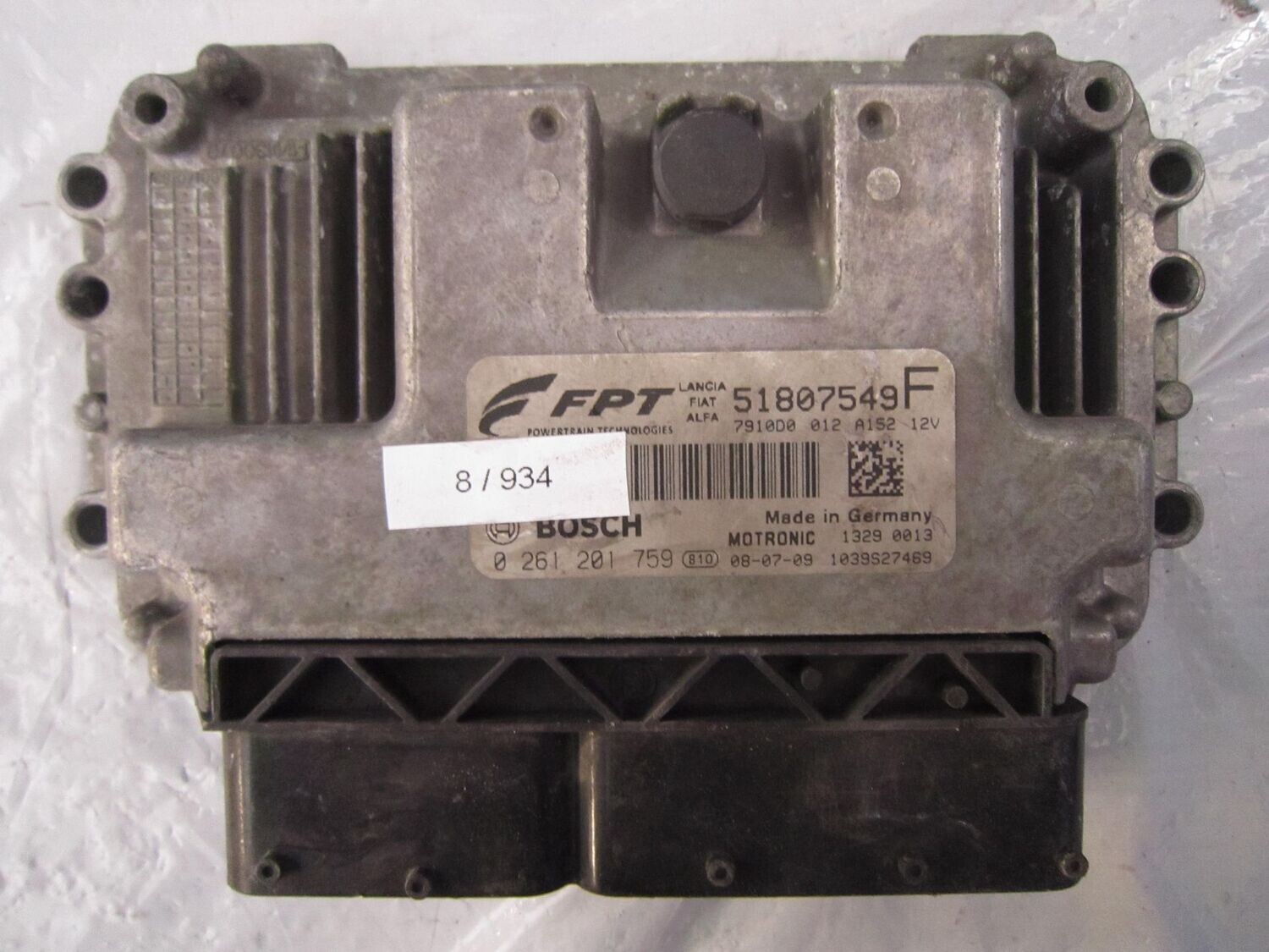 8-934 Centralina Motore Bosch 0 261 201 759 0261201759 51807549 F 1039S27469   FIAT Benzina 500