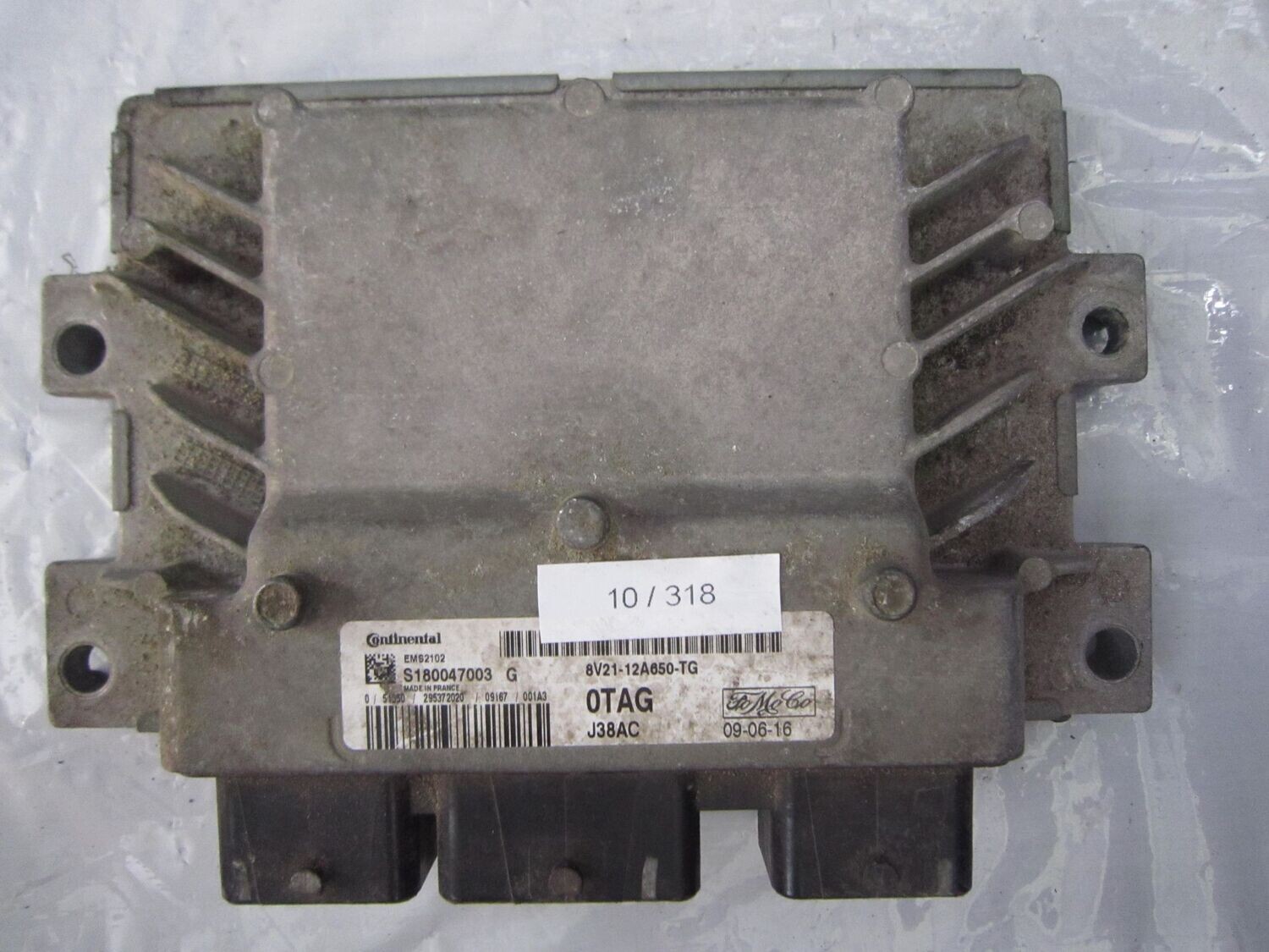 10-318 Centralina Motore Continental S180047003 G S180047003G 8V21-12A650-TG OTAG  J38AC EMS2102  FORD Benzina FIESTA