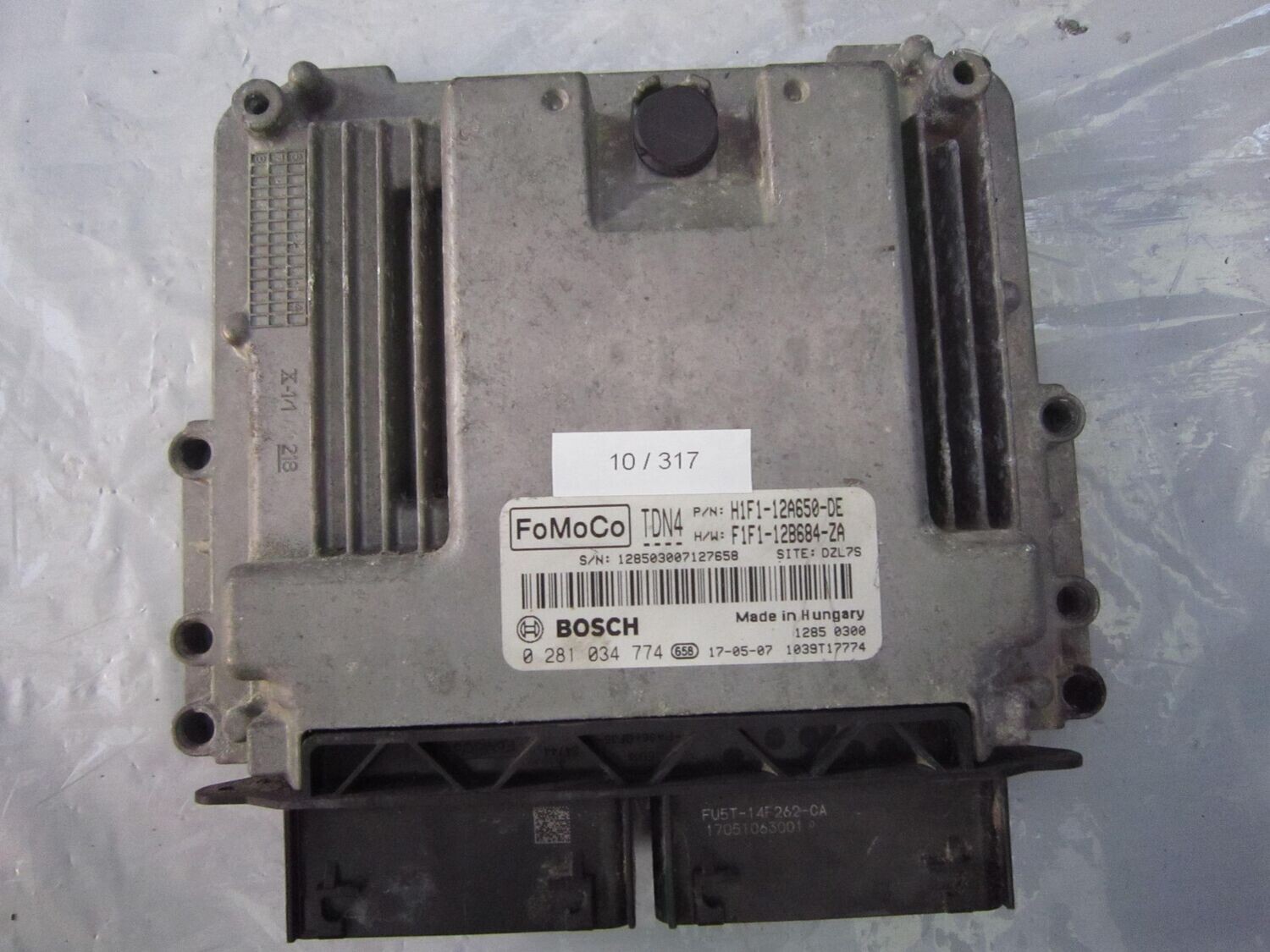 10-317 Centralina Motore Bosch 0 281 034 774 0281034774 H1F1-12A650-DE 1039T17774 H1F1-12B684-ZA  FORD Diesel FOCUS