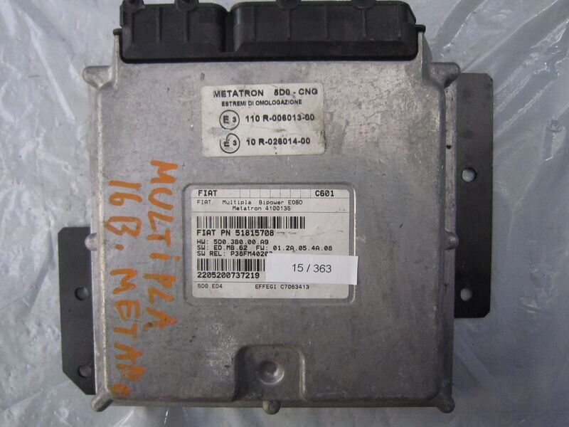 15-363 Centralina Gas Metano Metatron 51815708   4100135   110 R-006013-00   FIAT BENZINA / METANO MULTIPLA