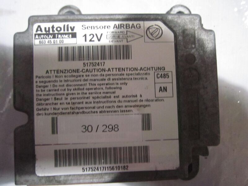 30-298 Centralina Airbag Autoliv 603 45 01 00 603450100 51752417    LANCIA  YPSILON