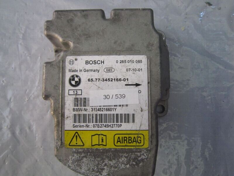 30-539 Centralina Airbag Bosch 0 285 010 085 0285010085 65.77-3452166-01 31345216601Y   BMW  SERIE X