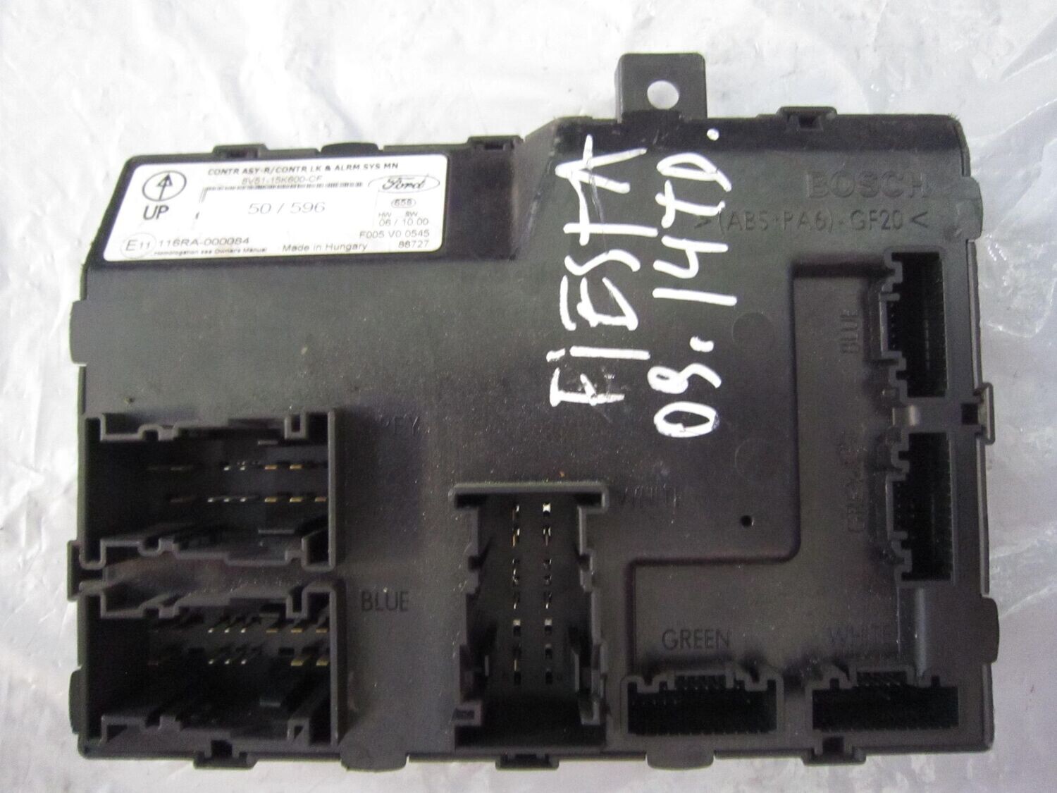 50-596 Body Computer Bosch 8V51-15K600-CF 8V5115K600CF 116RA-000084 F005 V0 0545   FORD  FIESTA