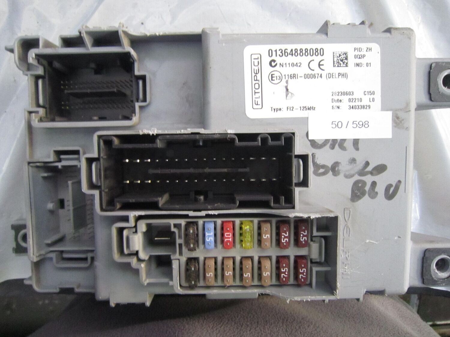 50-598 Body Computer Delphi 01364888080   28230603 N11042 FI.TO.PE.CI.  ALFA ROMEO / FIAT / LANCIA Diesel VARIE
