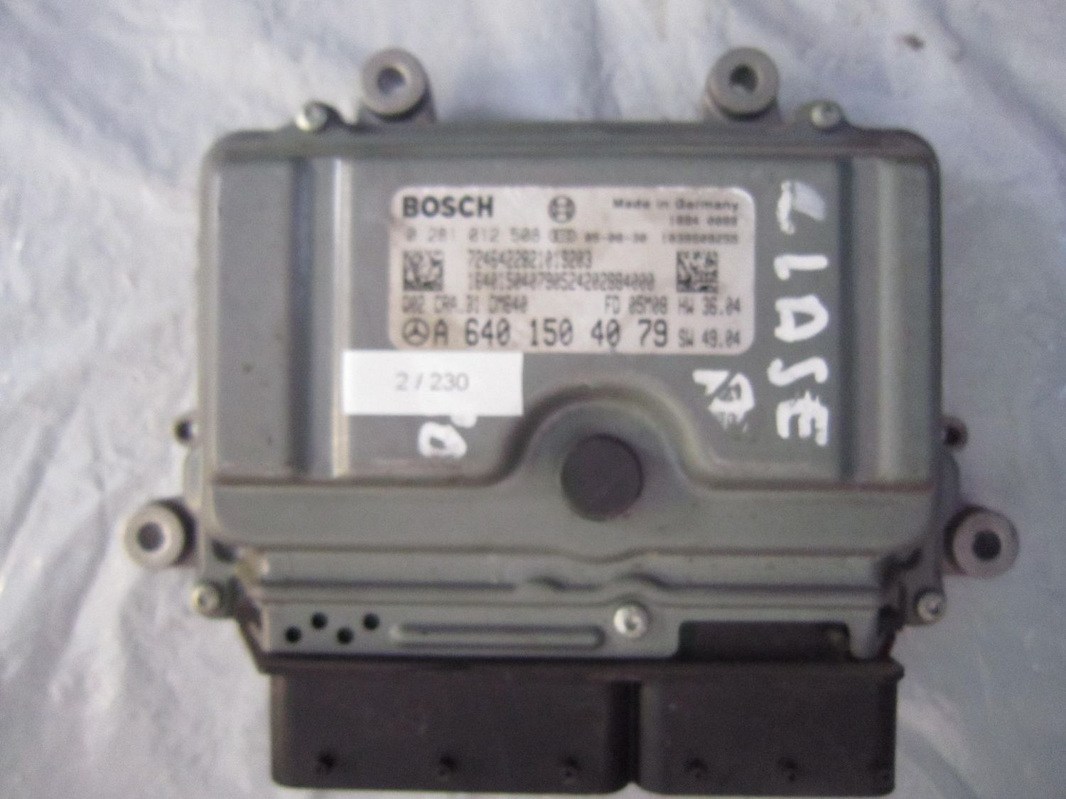 2-230 Centralina Motore Bosch 0 281 012 508 0281012508 A 640 150 40 79 1039S09255 Q02 CRA.31  MERCEDES Diesel CLASSE A