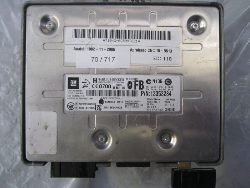 70-717 Centralina Bluetooth Harman 13353284   1002-11-2886    OPEL  VARIE