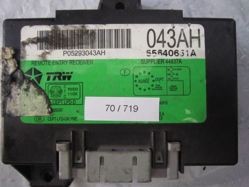 70-719 Modulo di Controllo TRW 043AH   55640651A P05293043AH   CHRYSLER  PT CRUISER