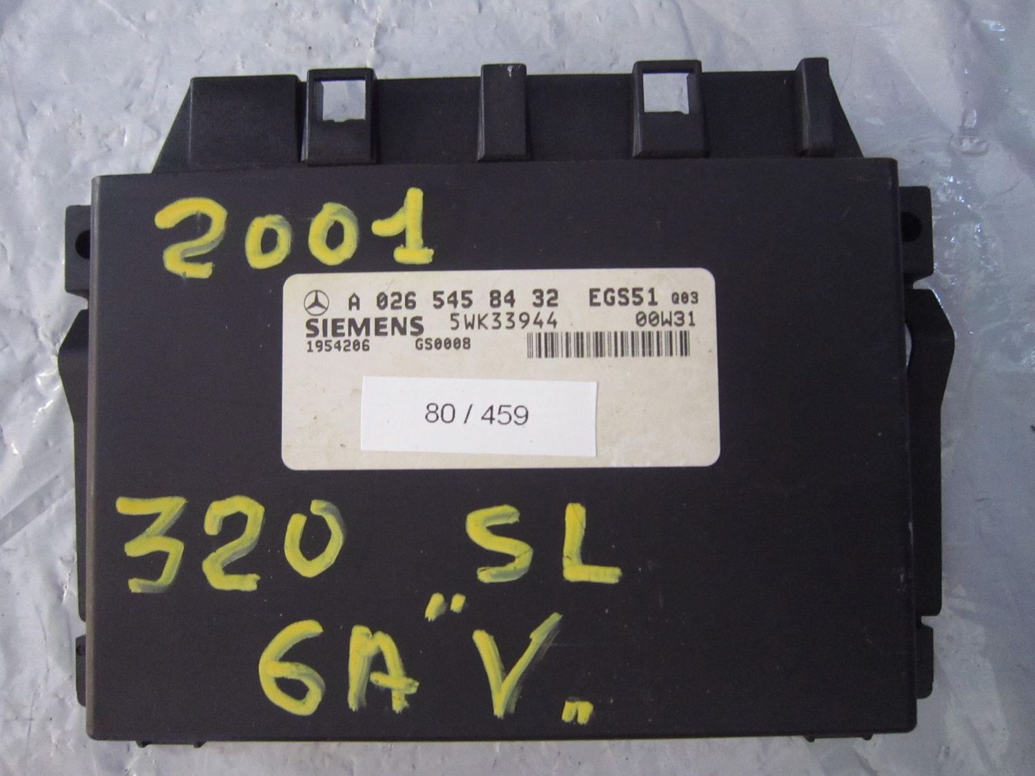 80-459 Modulo Controllo Della Trasmissione Siemens 5WK33944   A 026 545 84 32 EGS51    MERCEDES  VARIE