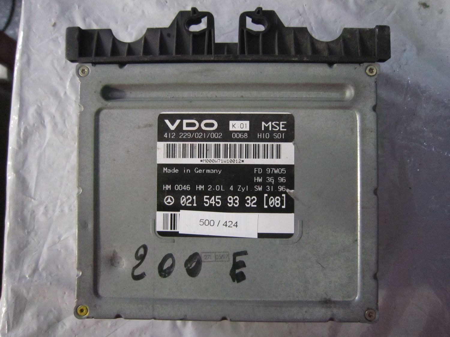 500-424 Centralina Motore Vdo 021 545 93 32 0215459332 412 229/021/002    MERCEDES Benzina CLASSE E