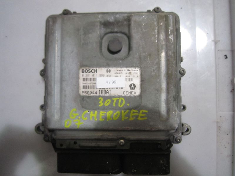 4-99 Centralina Motore Bosch 0 281 011 999 0281011999 P56044 189AI 1039S12873   JEEP DIESEL GRAND CHEROKEE