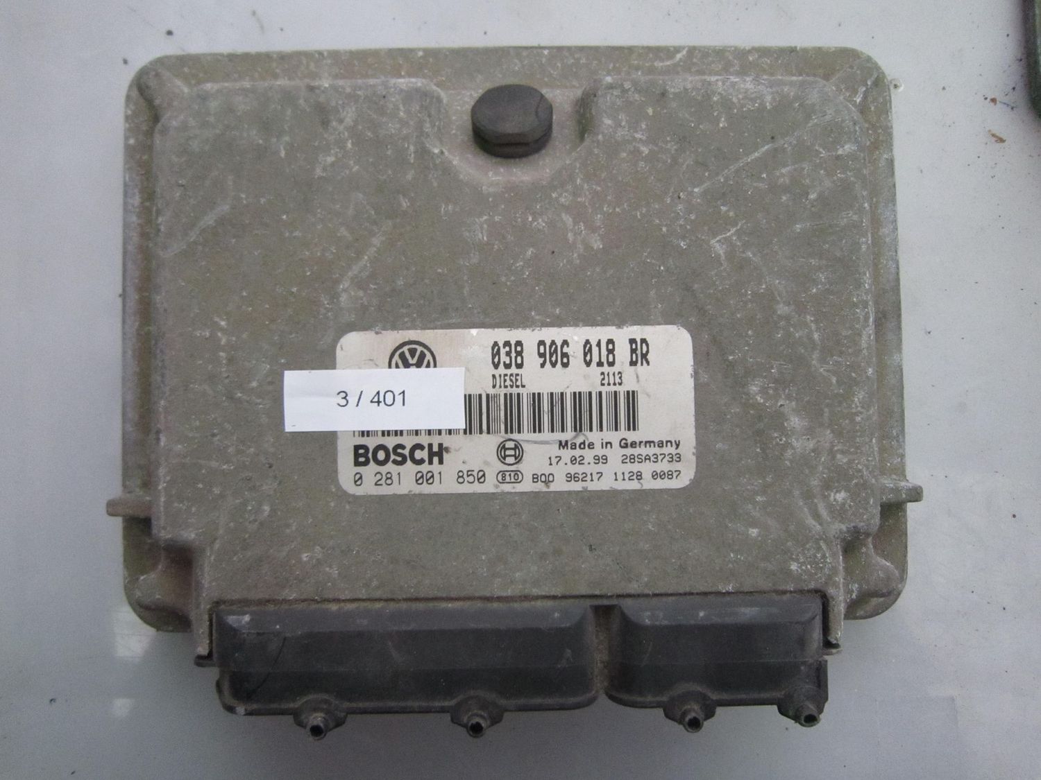 3-401 Centralina Motore Bosch 0 281 001 850 0281001850 038 906 018 BR 28SA3733   SKODA Diesel OCTAVIA
