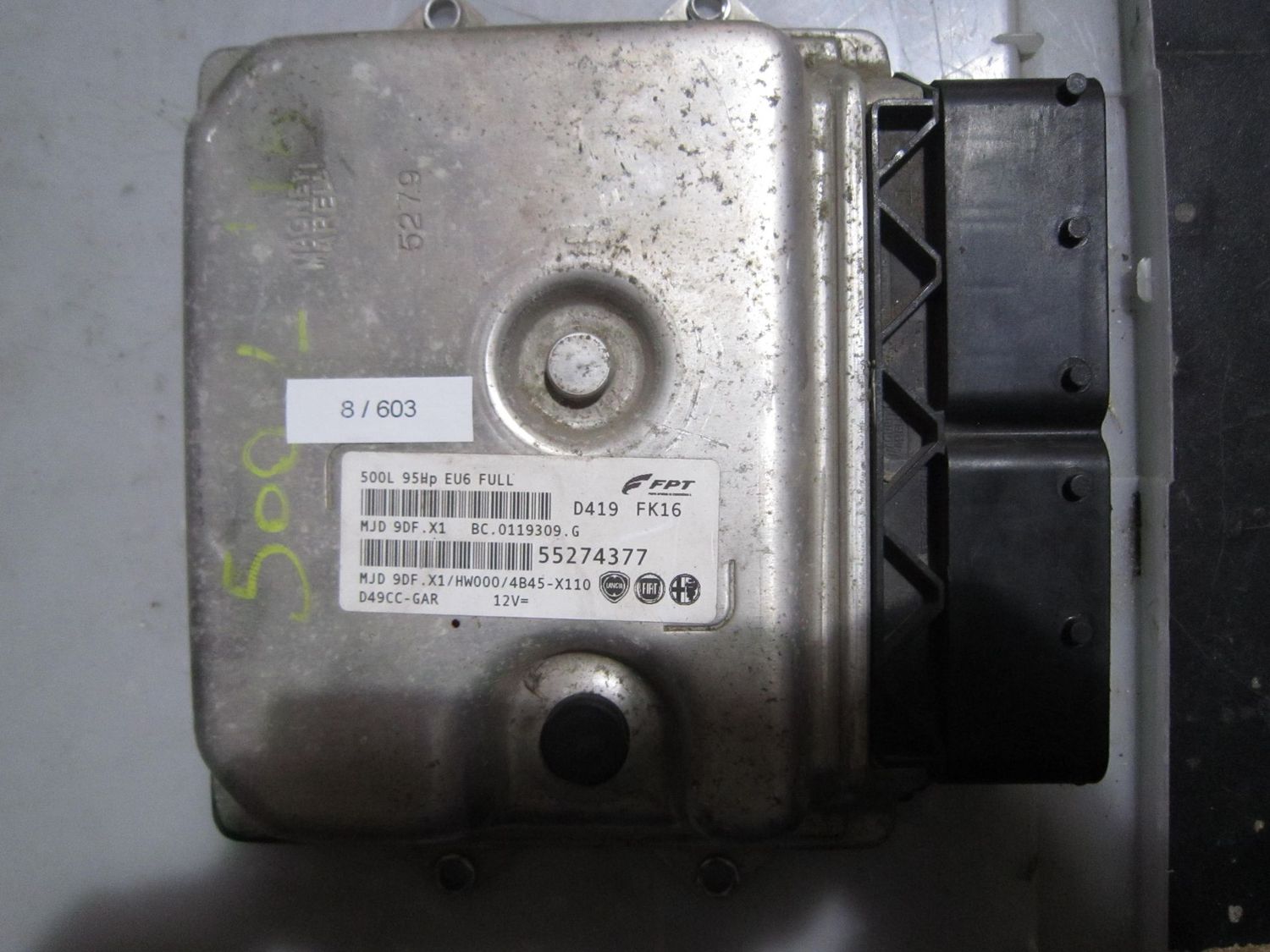 8-603 Centralina Motore Magneti Marelli 55274377   MJD 9DF.X1 BC.0119309.G 500L 95HP EU6 FULL HW000/4B45-X110 FIAT DIESEL 500