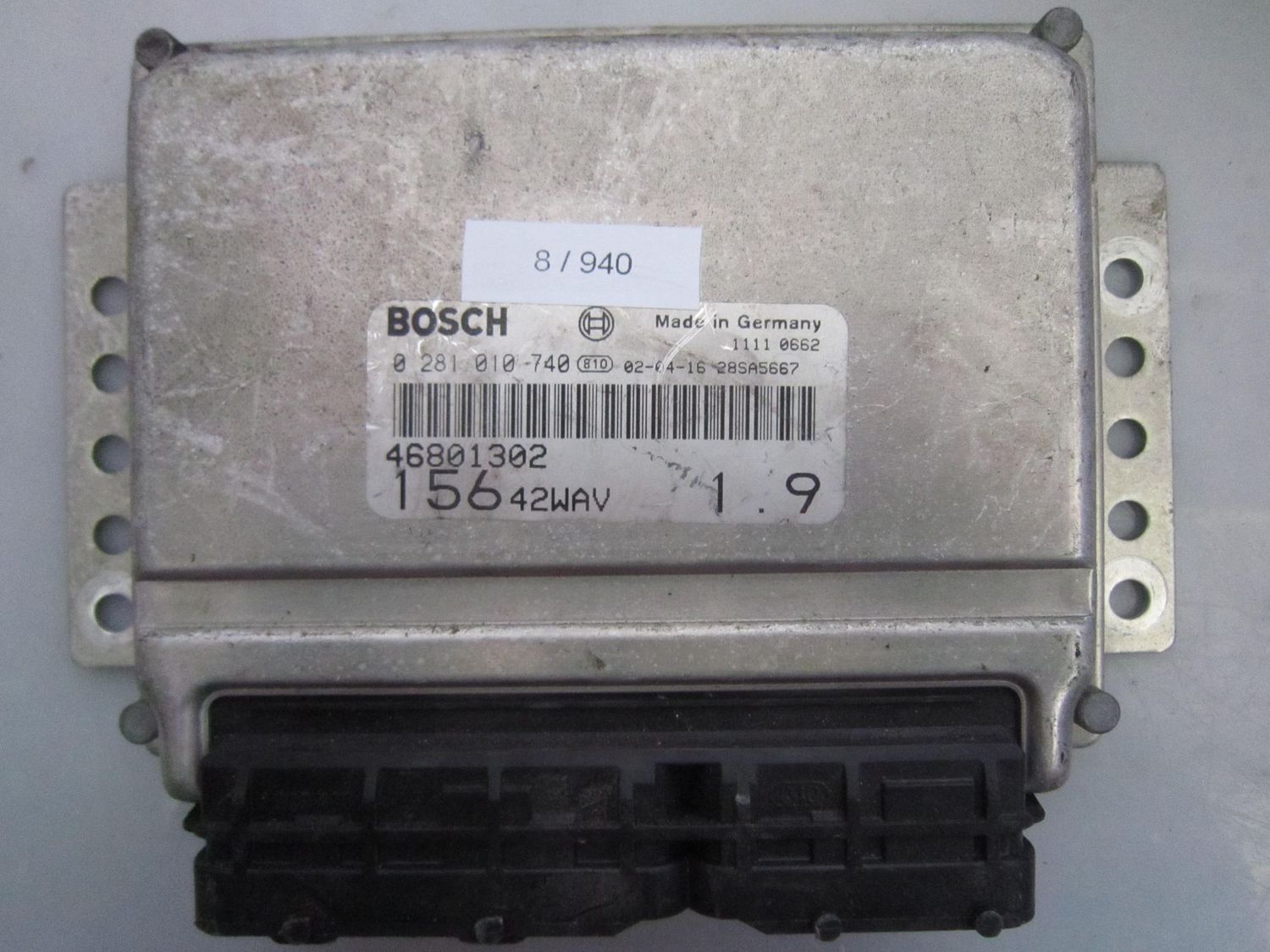 8-940 Centralina Motore Bosch 0 281 010 740 0281010740 46801302 28SA5667 156 42WAV  ALFA ROMEO Diesel 156
