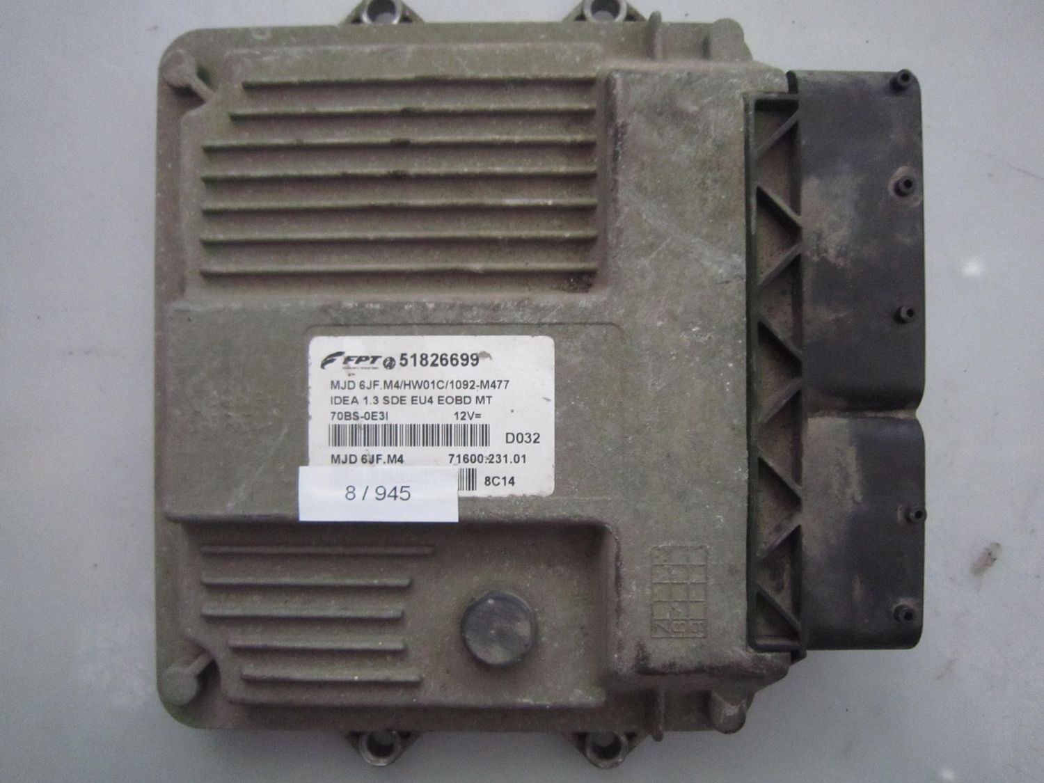 8-945 Centralina Motore Magneti Marelli 51826699   MJD 6JF.M4  71600.231.01 HW01C/1092 ALFA ROMEO / FIAT / LANCIA DIESEL VARIE