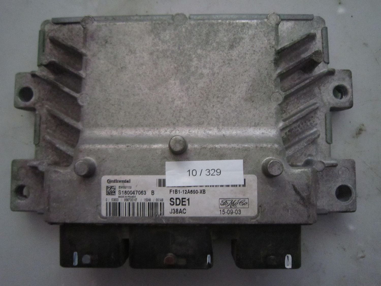 10-329 Centralina Motore Continental S180047063 B S180047063B F1B1-12A650-XB SDE1 J38AC EMS2102  FORD Benzina FIESTA