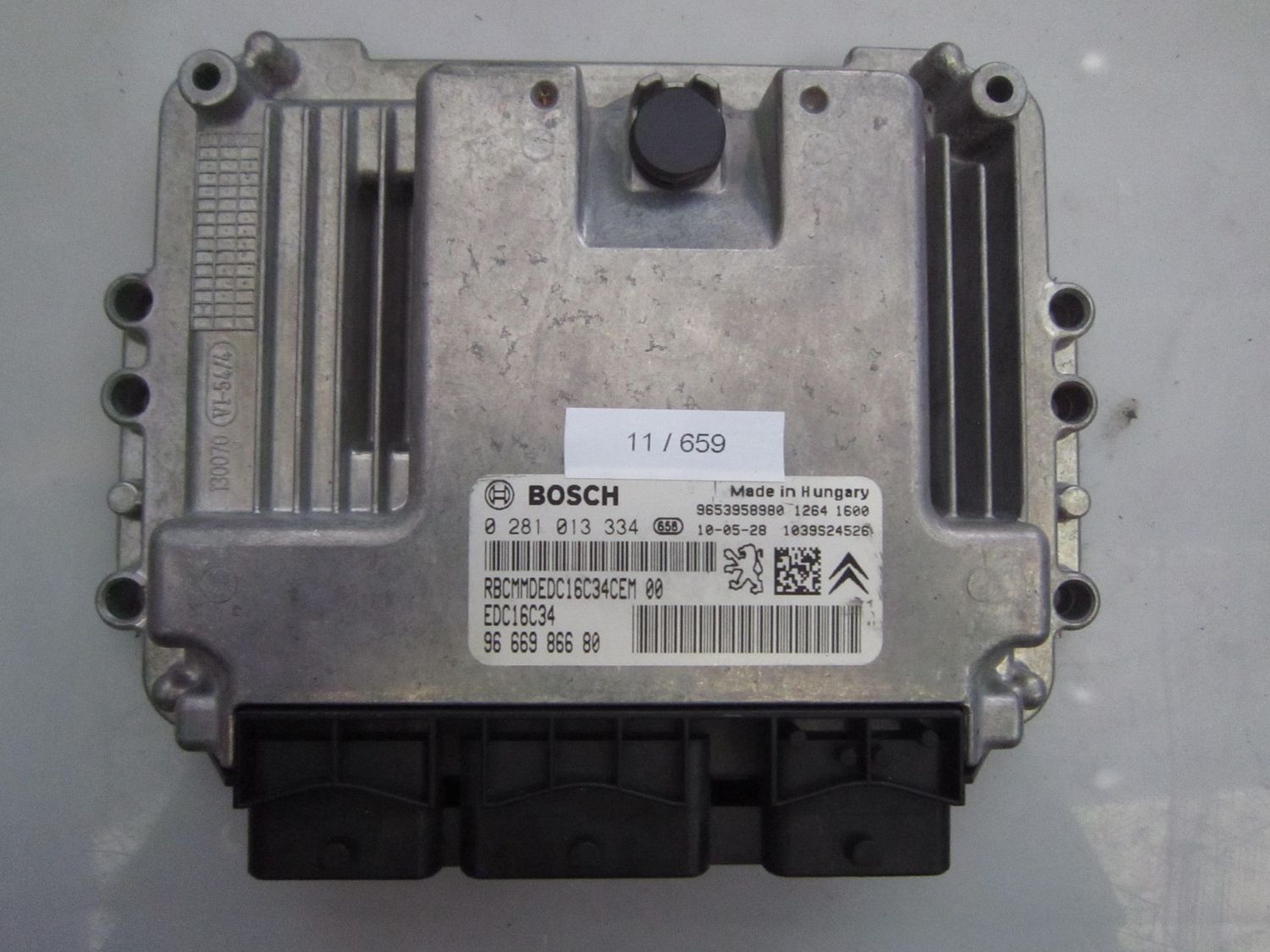 11-659 Centralina Motore Bosch 0 281 013 334 0281013334 96 669 866 80 1039S24526 EDC16C34  PEUGEOT DIESEL 3008