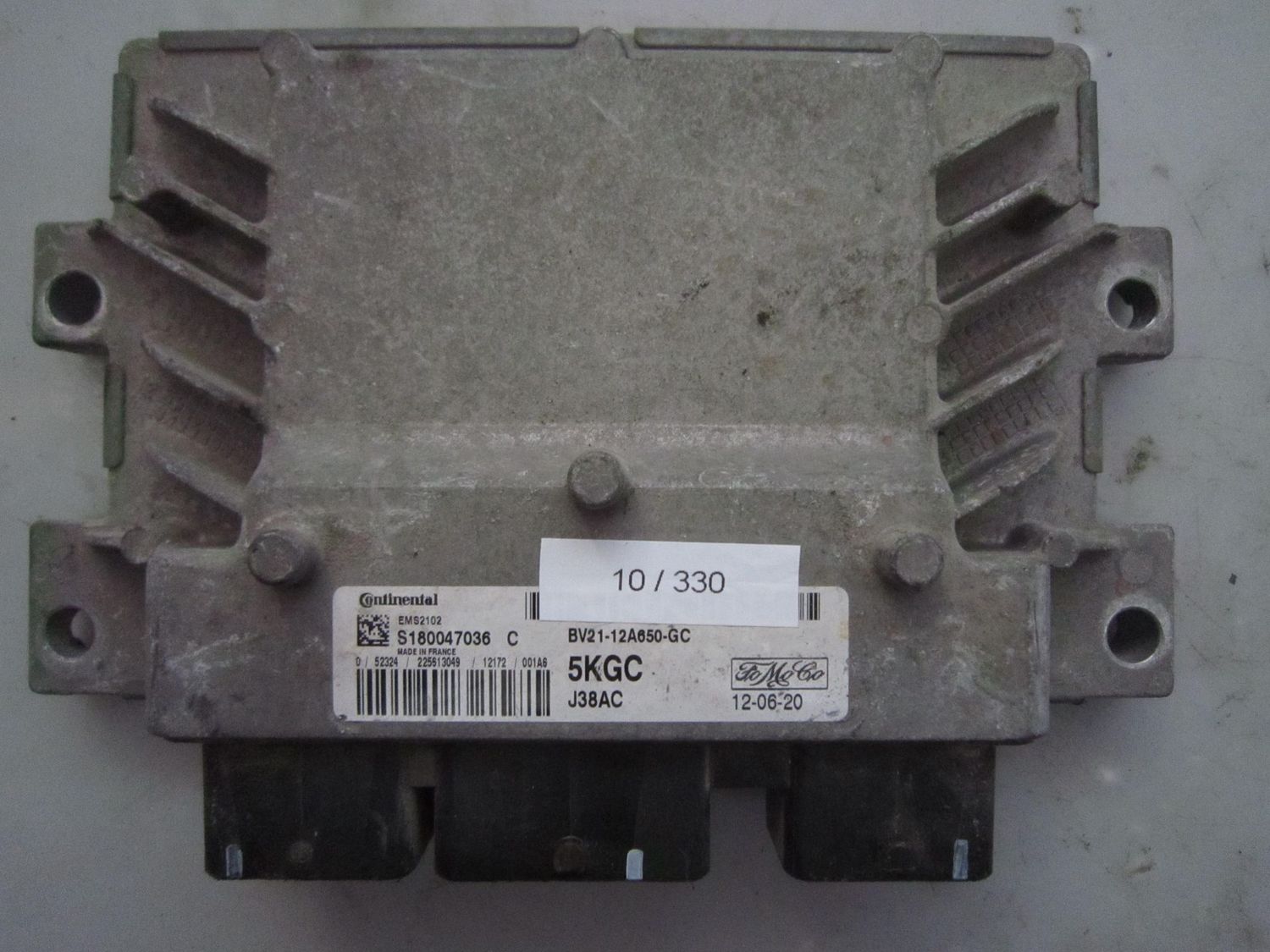 10-330 Centralina Motore Continental S180047036 C S180047036C BV21-12A650-GC 5KGC  J38AC EMS2102  FORD Benzina FIESTA