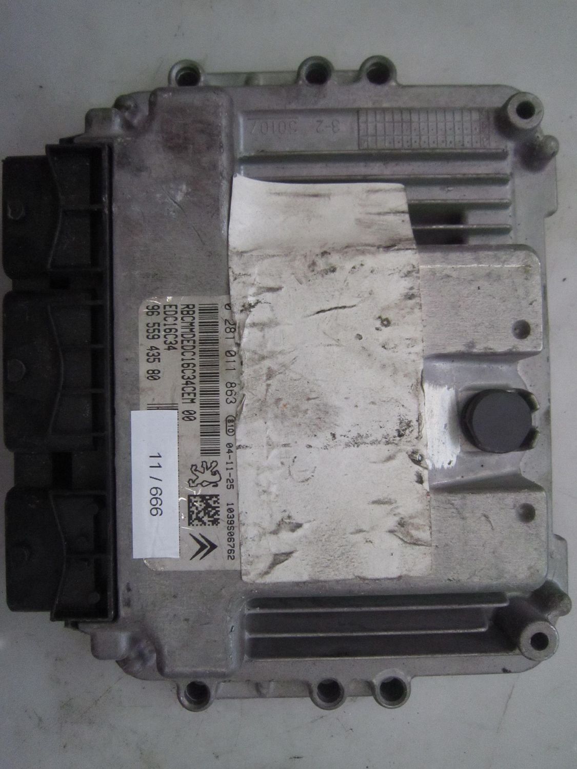 11-666 Centralina Motore Bosch 0 281 011 863 0281011863 96 559 435 80 1039S06762 EDC16C34  CITROEN / PEUGEOT DIESEL VARIE
