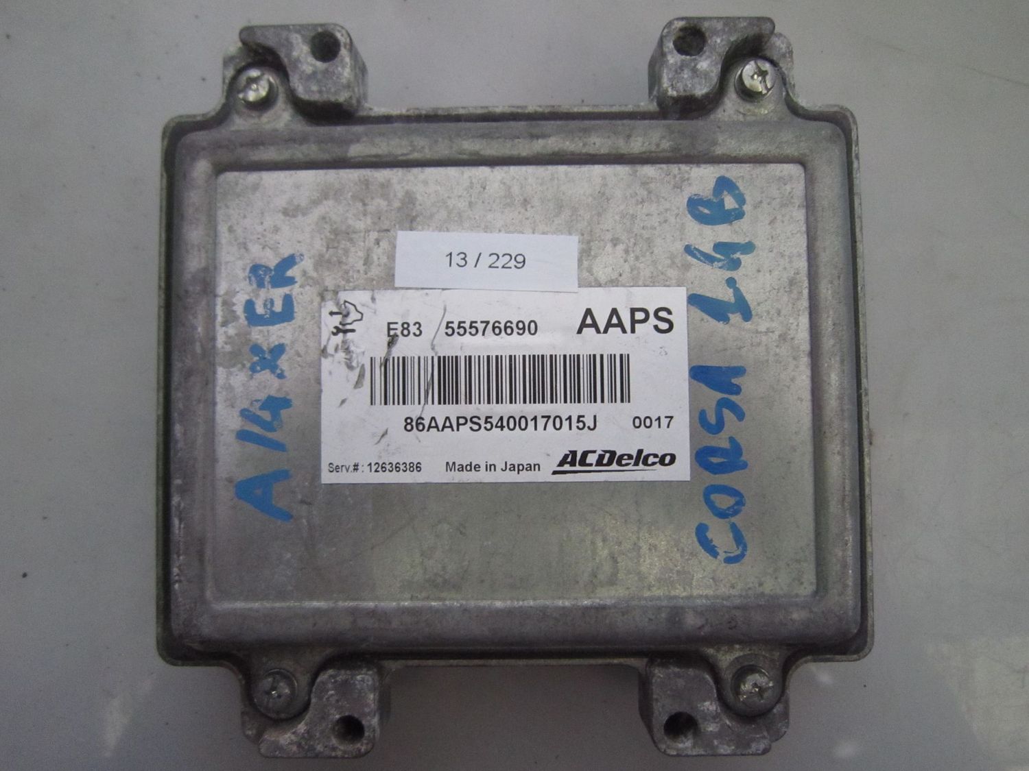 13-229 Centralina Motore ACDelco 55576690   12636386 AAPS  E83 OPEL BENZINA CORSA