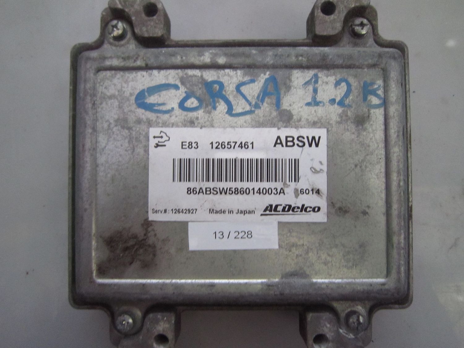 13-228 Centralina Motore ACDelco 12657461   12642927 ABSW  E83 OPEL BENZINA CORSA