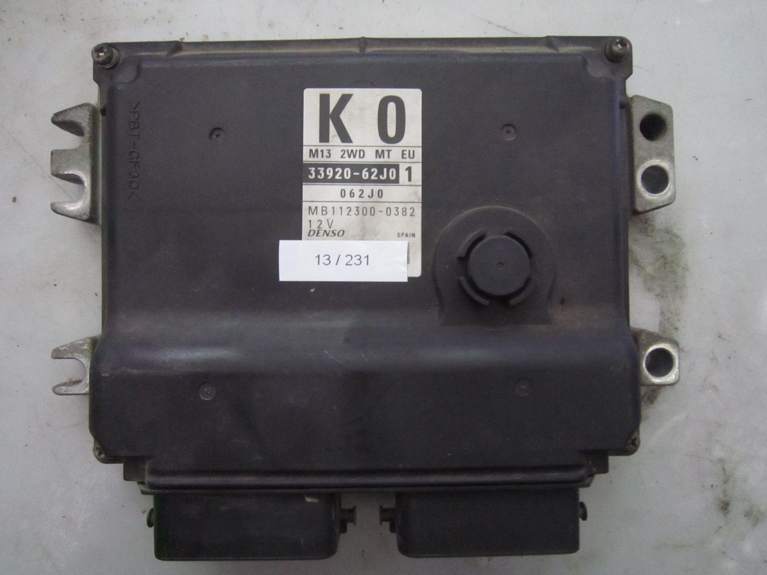 13-231 Centralina Motore Denso 33920-62J0 3392062J0 MB112300-0382 M13 2WD MT EU K O  OPEL BENZINA AGILA