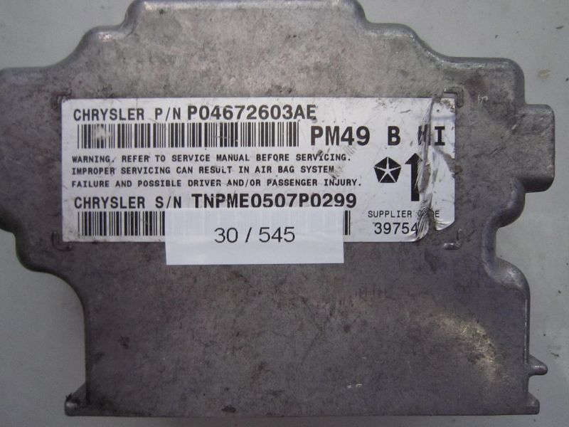 30-545 Centralina Airbag Chrysler P04672603AE   PM49    DODGE  CALIBER