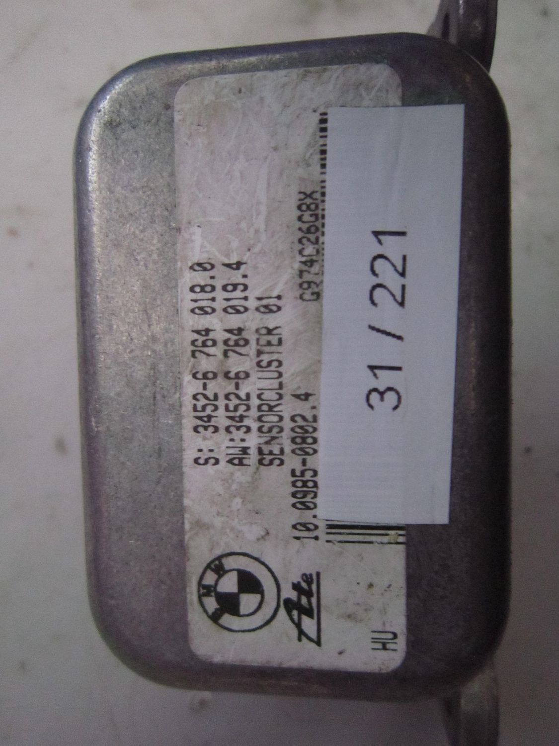 31-221 Sensore Antimbardata ATE Controller 3452-6 764 018.0 34526764018.0 10.0985-0802.4    BMW  VARIE