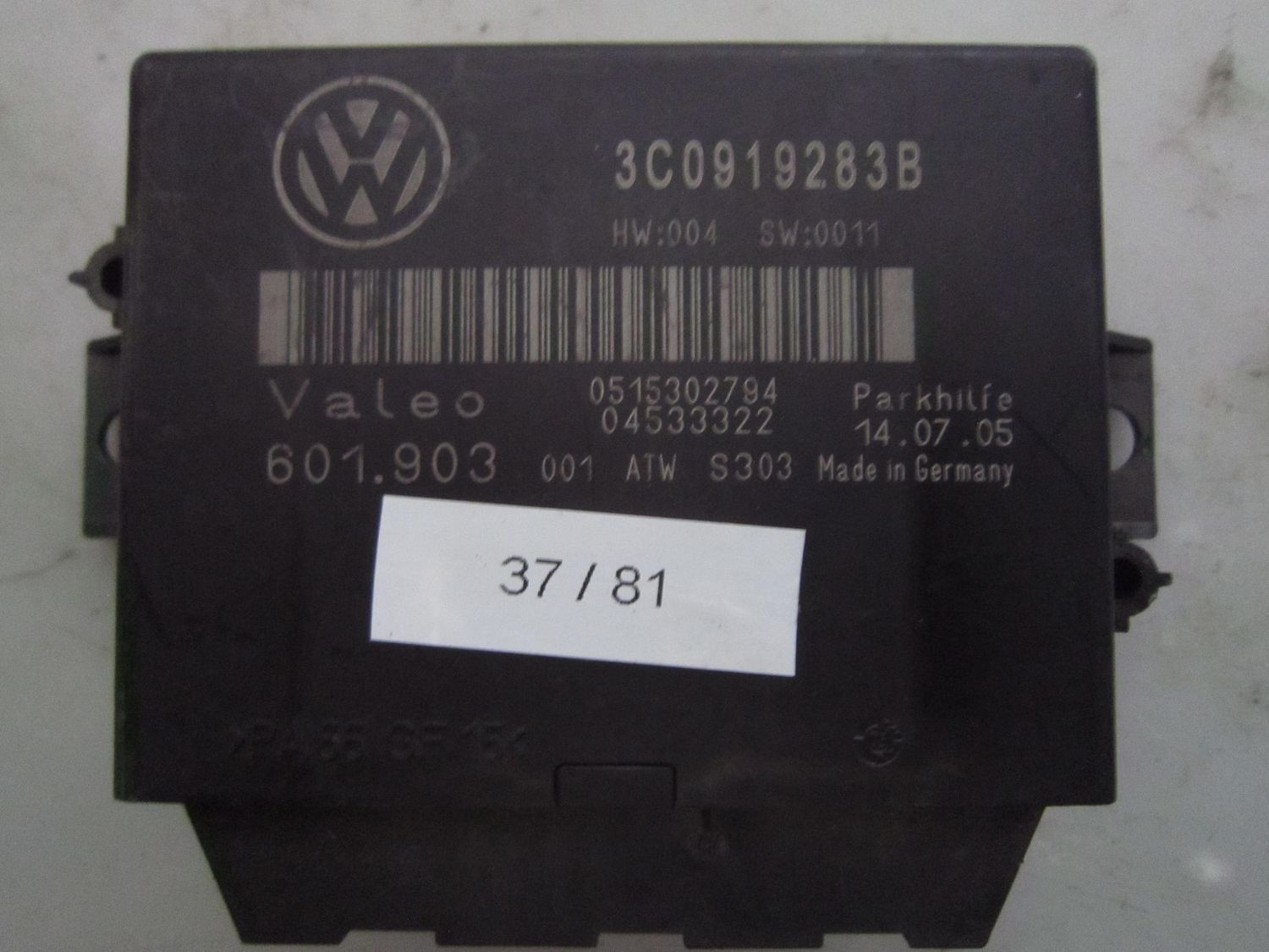 37-81 Centralina sensori parcheggio Valeo 3C0919283B   601.903    VOLKSWAGEN  PASSAT