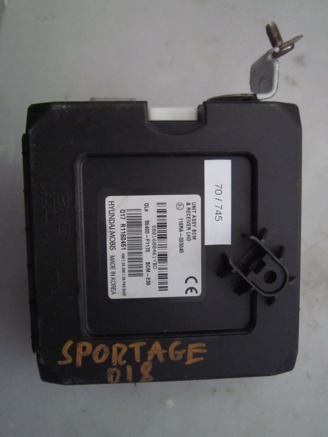 70-745 Modulo Controllo BCM Hyundai 95400-F1170 95400F1170 BCM-E36 116RA-003045   KIA  SPORTAGE