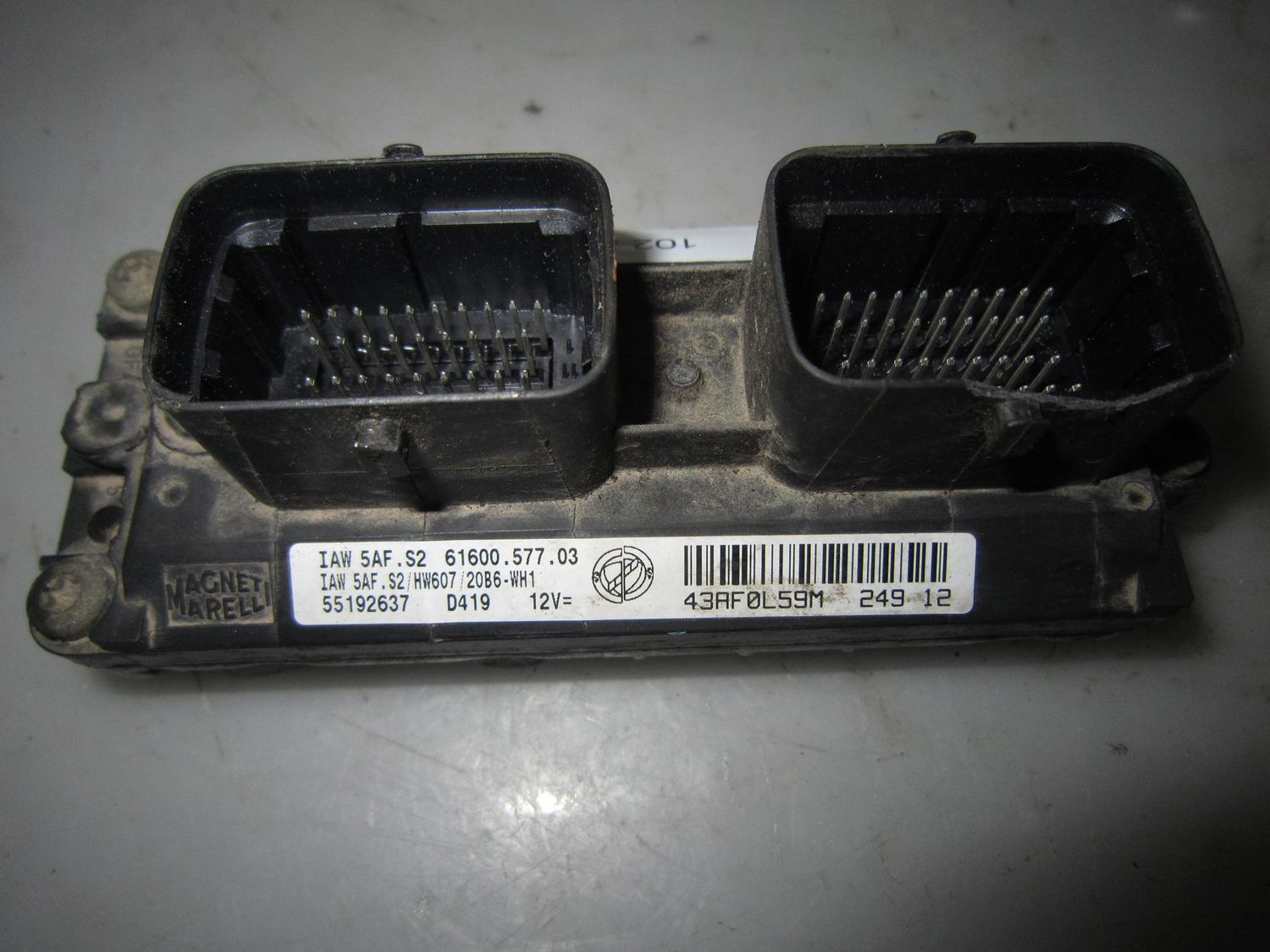 102-80 Centralina Motore Magneti Marelli IAW 5AF. S2 IAW5AF.S2 61600.577.03  55192637 HW607/20B6-WH1 FIAT Benzina PANDA