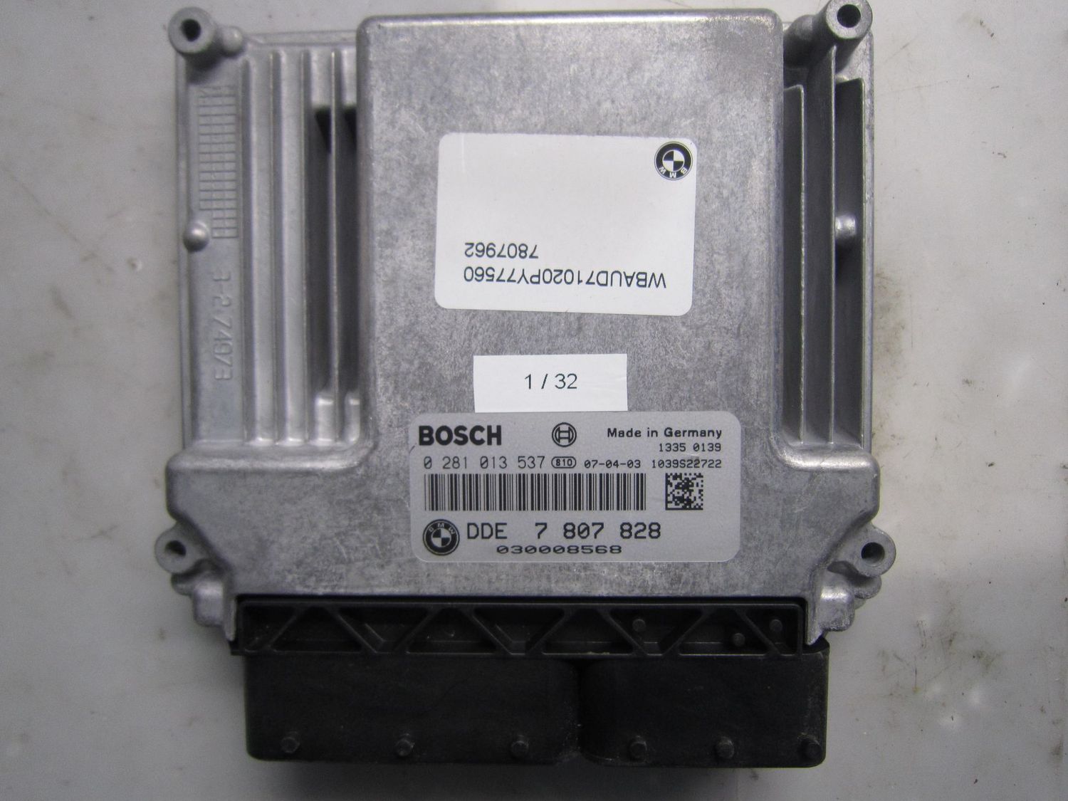 1-32 Centralina Motore Bosch 0 281 013 537 0281013537 7807828 1039S22722 DDE 7 807 828 BMW Diesel SERIE 1 SERIE 3 1.8
