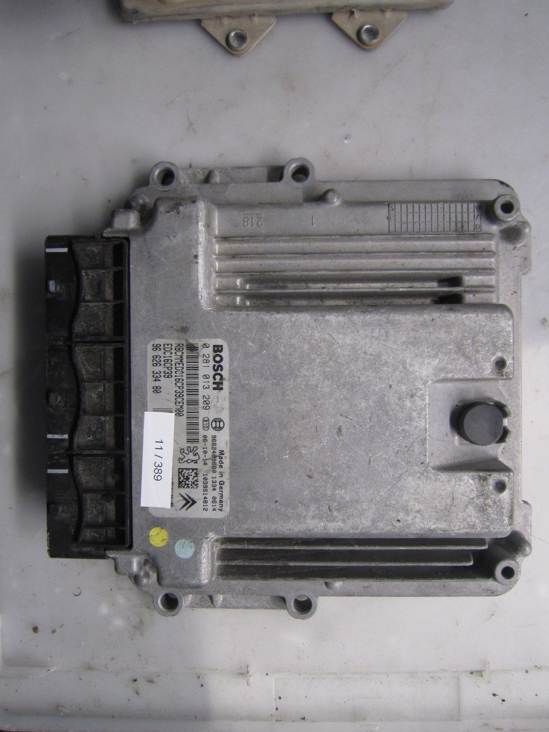 11-389 Centralina Motore Bosch 0 281 013 209 0281013209 96 626 334 80 1039S14812 EDC16CP39  PEUGEOT DIESEL 407