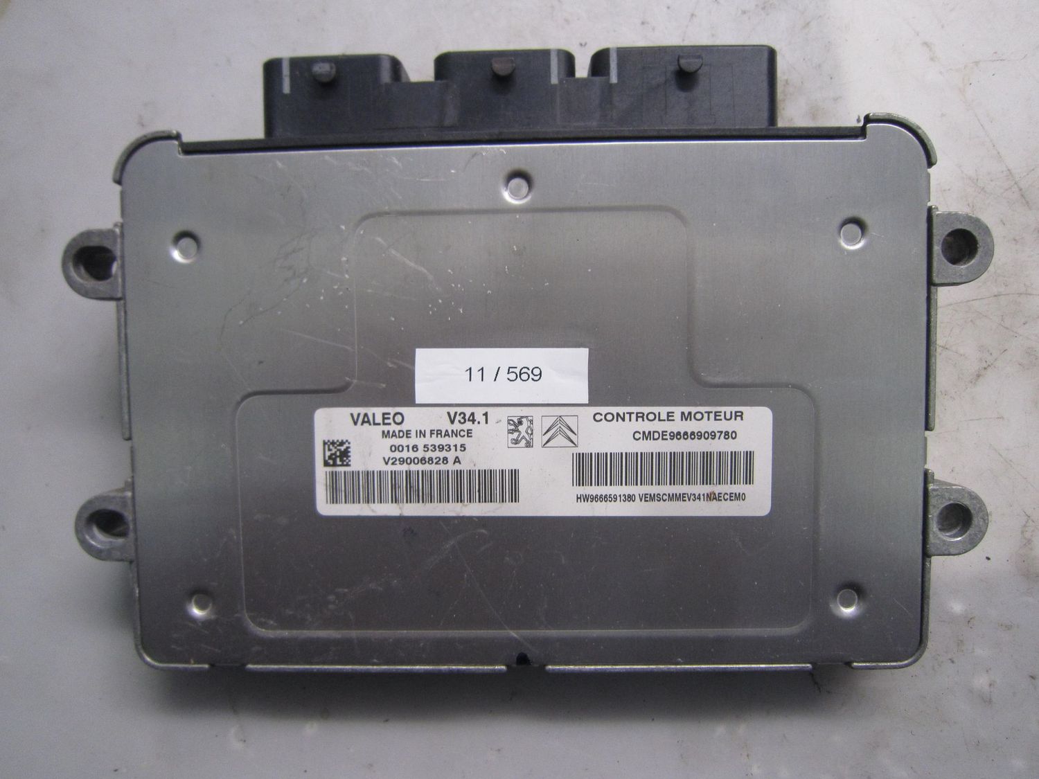 11-569 Centralina Motore Valeo V29006828 A V29006828A CMDE9666909780 HW 9666591380 V34.1   PEUGEOT BENZINA 207