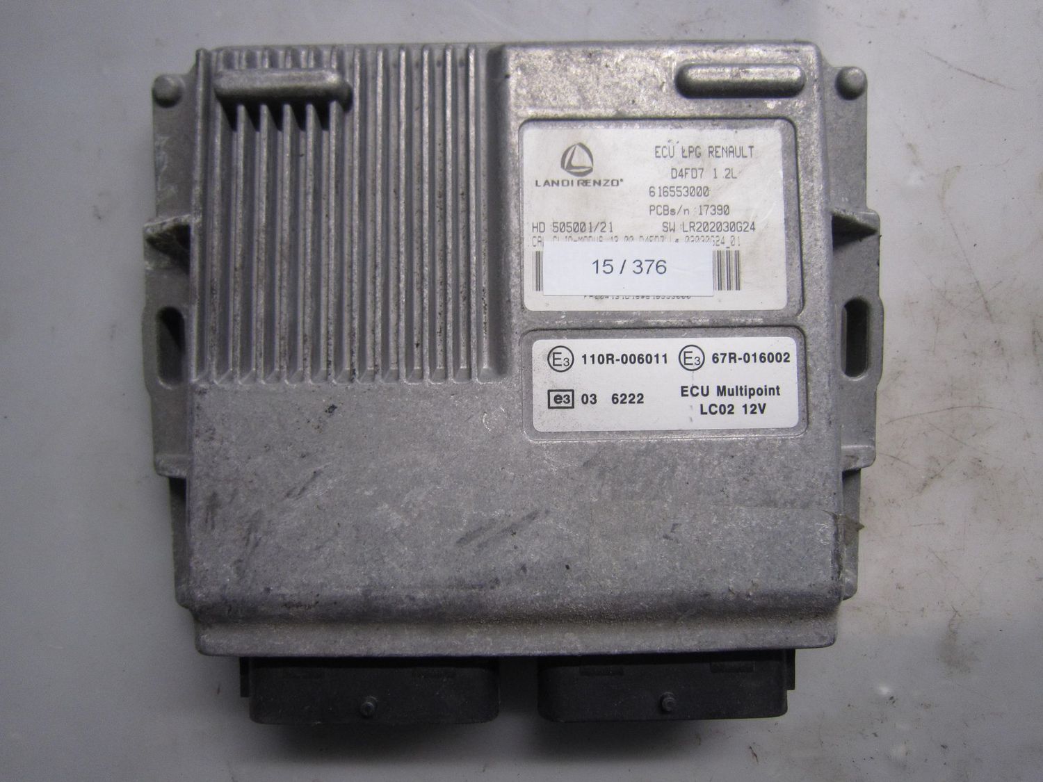 15-376 Centralina Gas Gpl Landi Renzo 616553000   67R-016002 HD 505001/21   RENAULT BENZINA / GPL VARIE