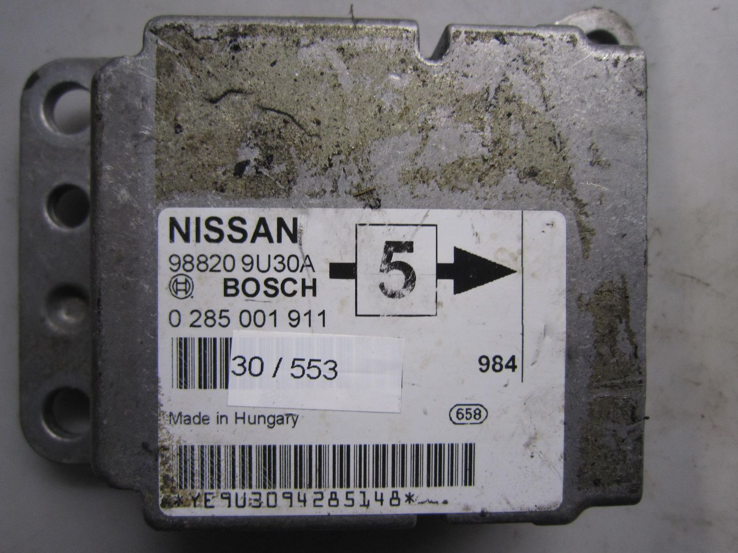 30-553 Centralina Airbag Bosch 0 285 001 911 0285001911 98820 9U30A    NISSAN  NOTE