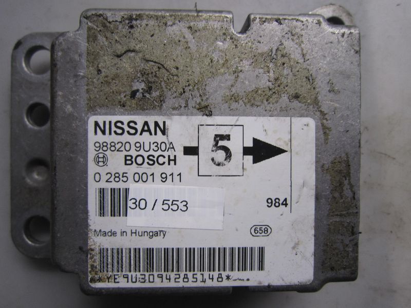 30-553 Centralina Airbag Bosch 0 285 001 911 0285001911 98820 9U30A    NISSAN  NOTE