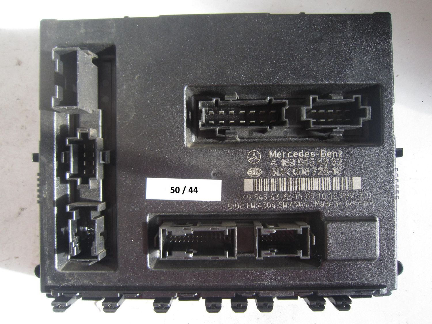 50-44 Body Computer Hella Kg A 169 545 43 32 A1695454332 5DK 008 728-16 HW 4304 SW 4904  MERCEDES  CLASSE B