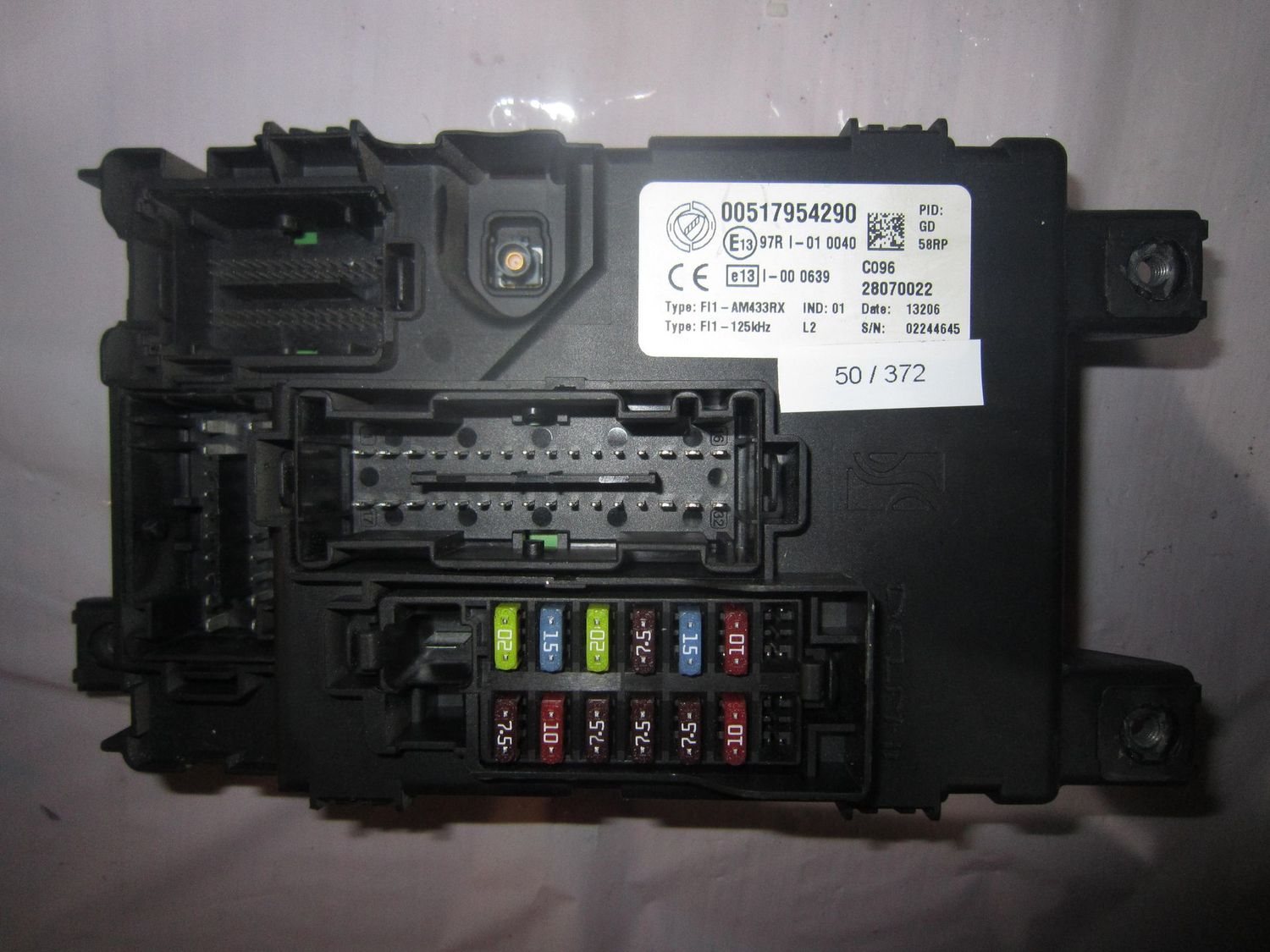 50-372 Body Computer Delphi 00517954290   28070022 FI1-AM433RX   FIAT DIESEL PUNTO