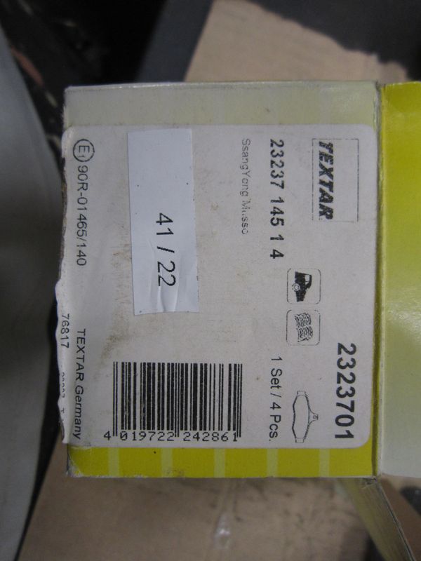 41-22 Pastiglie Freni Anteriori Textar 90R-01465/140 90R01465140 2323701 23237 145 1 4   DAEWOO  KORANDO