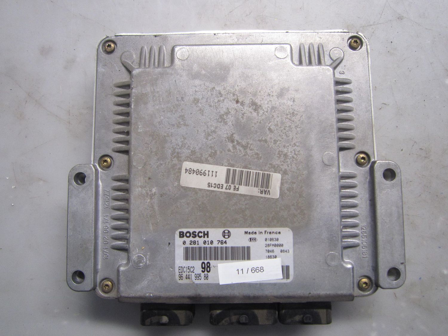 11-668 Centralina Motore Bosch 0 281 010 764 0281010764 96 441 995 80 28FM0000 EDC15C2  98  CITROEN Diesel XSARA PICASSO