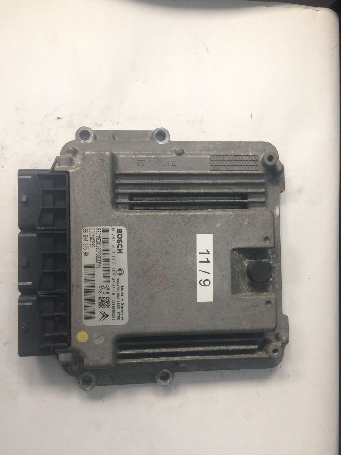 11-9 Centralina Motore Bosch 0 281 013 666 0281013666 9666487580 1039S20201 EDC16CP39  CITROEN / PEUGEOT Diesel Varie