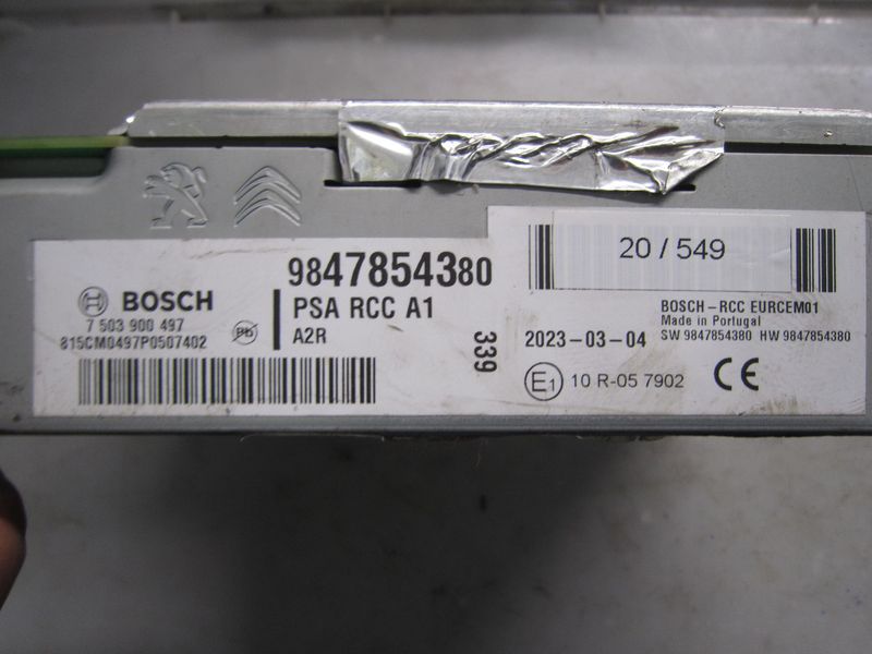 20-549 Navigatore Bosch 9847854380   7503900497    PEUGEOT  208