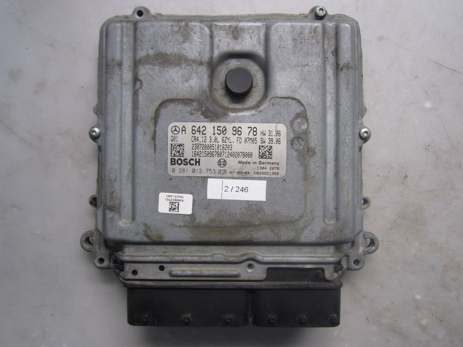 2-246 Centralina Motore Bosch 0 281 013 753 0281013753 A 642 150 96 78 1039S21388 CR4.12 HW: 31.06   SW: 39.06 MERCEDES Diesel ML